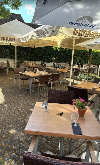 Unsere Terrasse im Sommer